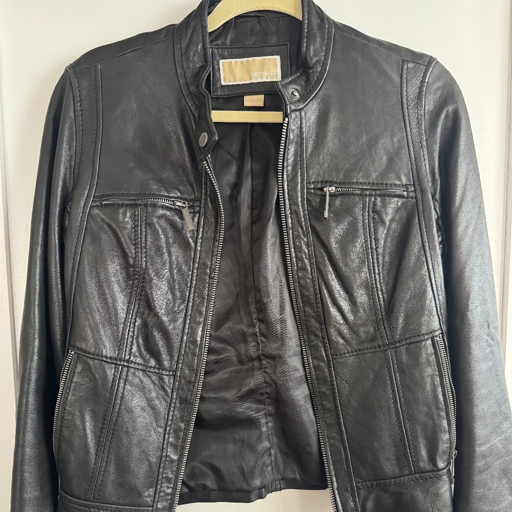 MICHAEL KORS - Women's Leather Jacket - SMALL